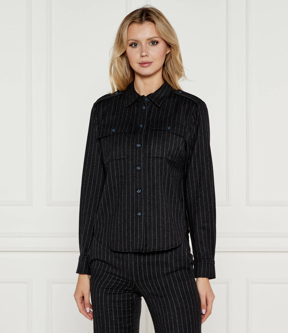 Хлопковая рубашка Michael Kors - графитовый(MF4400CF2A)