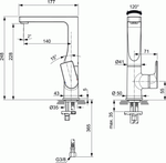 Смеситель Ideal Standard  EDGE A7111AA для умывальника