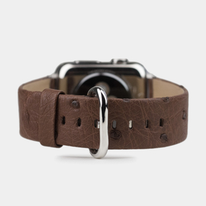 Ремешок для Apple Watch 40/41mm Classic из кожи страуса коричневого цвета