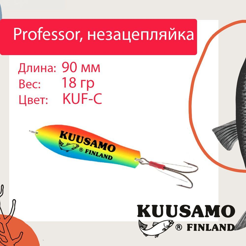 Блесна колебалка Kuusamo Professor 2 90/18 незацепляйка