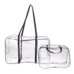 3697484 Сумка в роддом, с косметичкой, цвета МИКС (чёрный/серый)