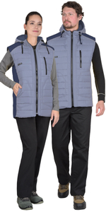 Жилет СИРИУС-УРБАН голубой с темно-синим