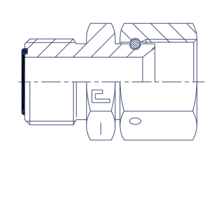 Адаптер AS DN12 ORFS 13/16 - JIC 3/4 (обжатая гайка)