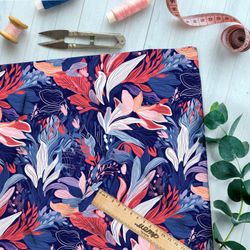 Ткань Ниагара Софт фантазийная листва