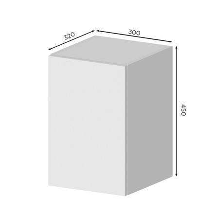 Кухня Модуль ГВ 300 горизонтальный высокий Белый / Кашемир