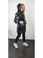 куртка удлиненная с капюшоном