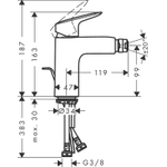 Смеситель для биде Hansgrohe Logis 71200000 хром