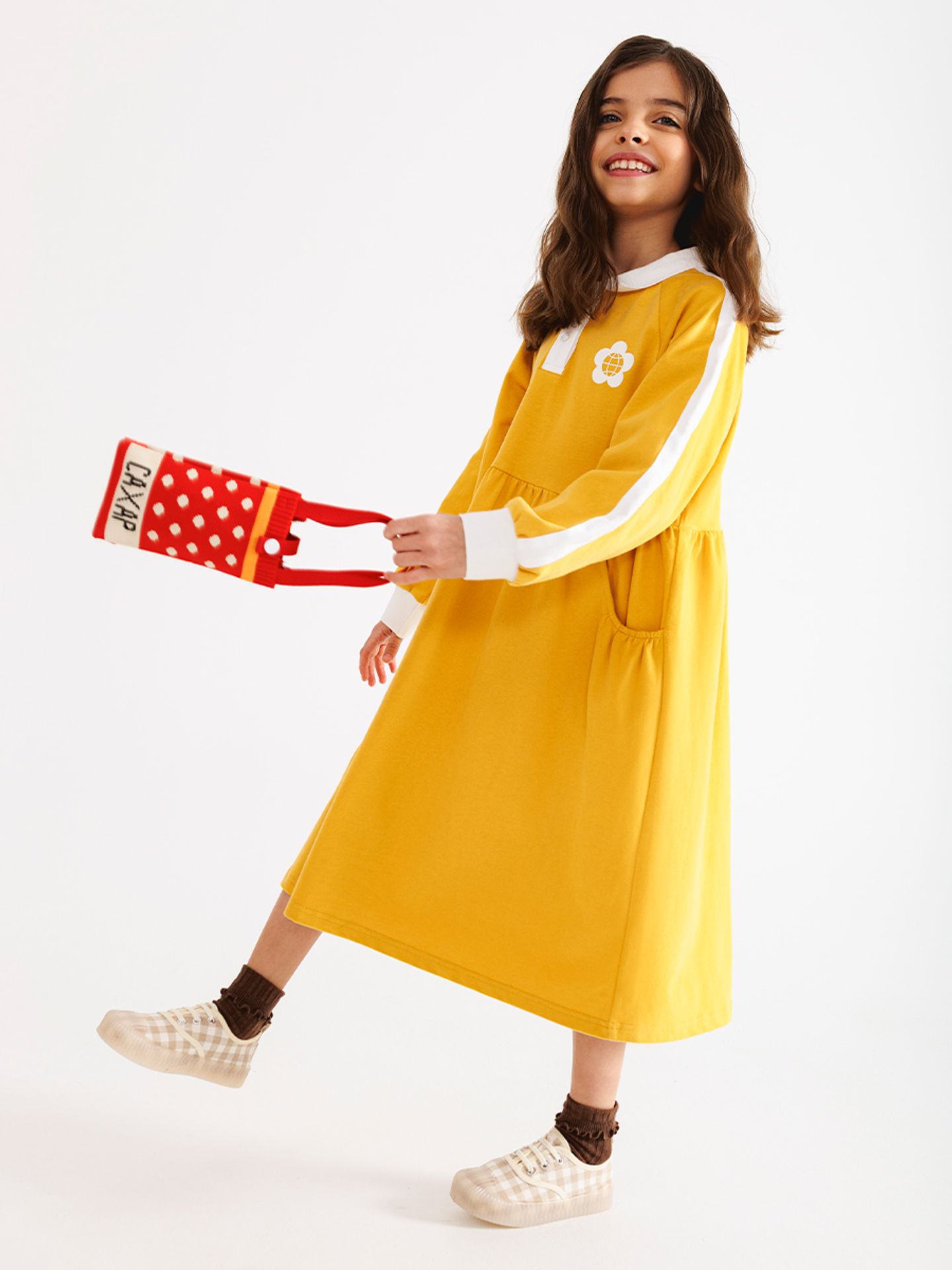 Платье горчичное "Спорт и мода"