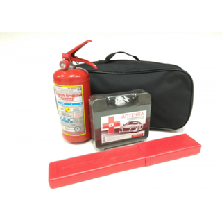 Сумка автомобилиста "МаякАвто"№4 эконом - 9272на (огнетуш+аптеч+знак ав+Ш)
