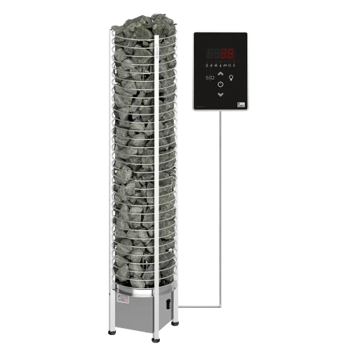 Электрическая печь SAWO TOWER TH3-35Ni2-P (3,5 кВт, нержавейка), выносной пульт (встроенный блок мощности, пульт покупается отдельно)