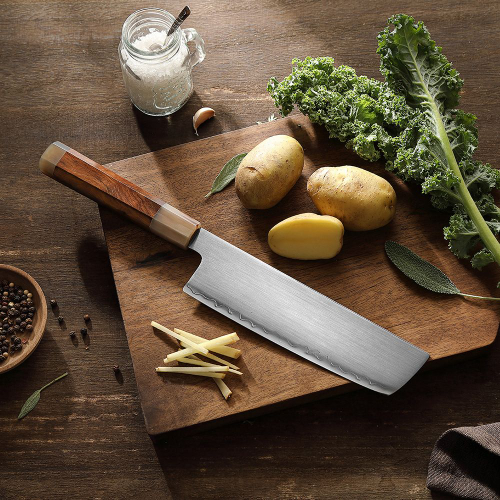 Кухонный нож Xinzuo X05Z Nakiri нож 7 дюймов клинок ZDP189 рукоять железное дерево и кость, длина лезвия 18,3 см