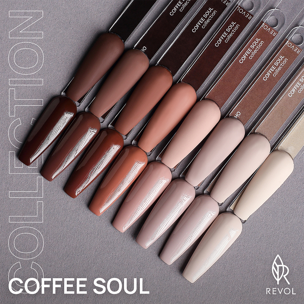 REVOL Гель-лак "Coffee soul" № 02 Almond raf, 10мл