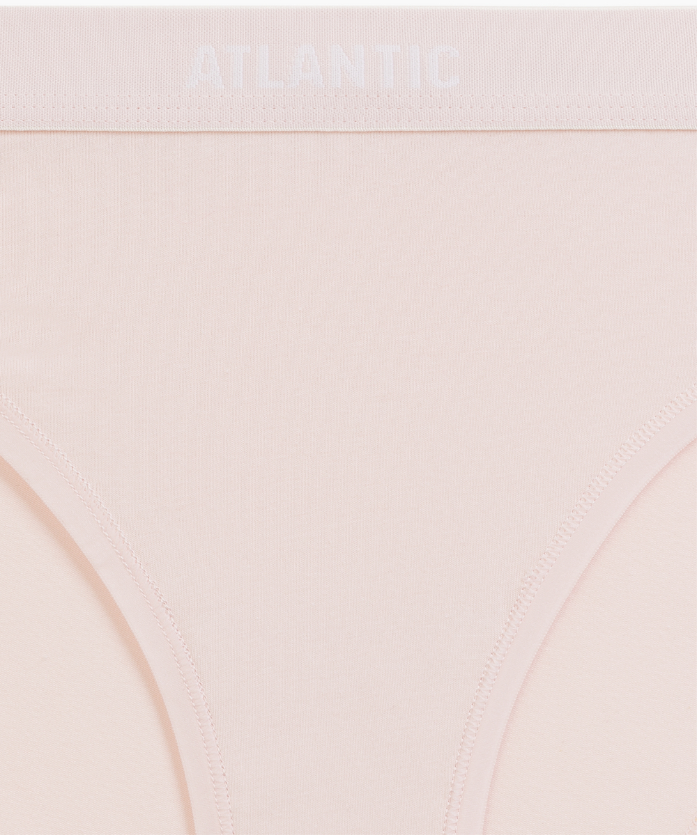 Трусы женские спорт Atlantic, набор из 3 шт., хлопок, фуксия + светлый капучино + светло-розовые, 3CLP-012