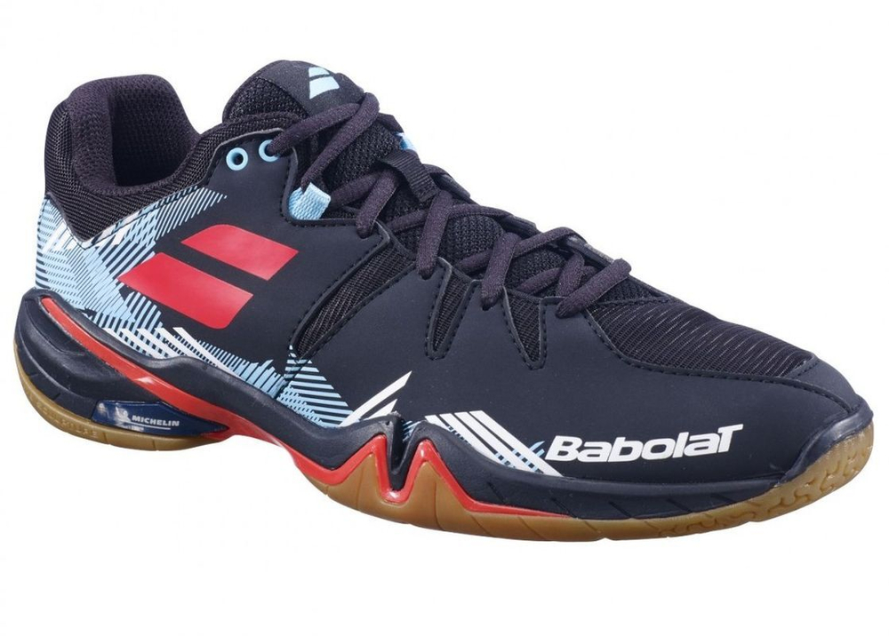 Мужские кроссовки для бадминтона/сквоша Babolat Shadow Spirit - черный/томатно-красный