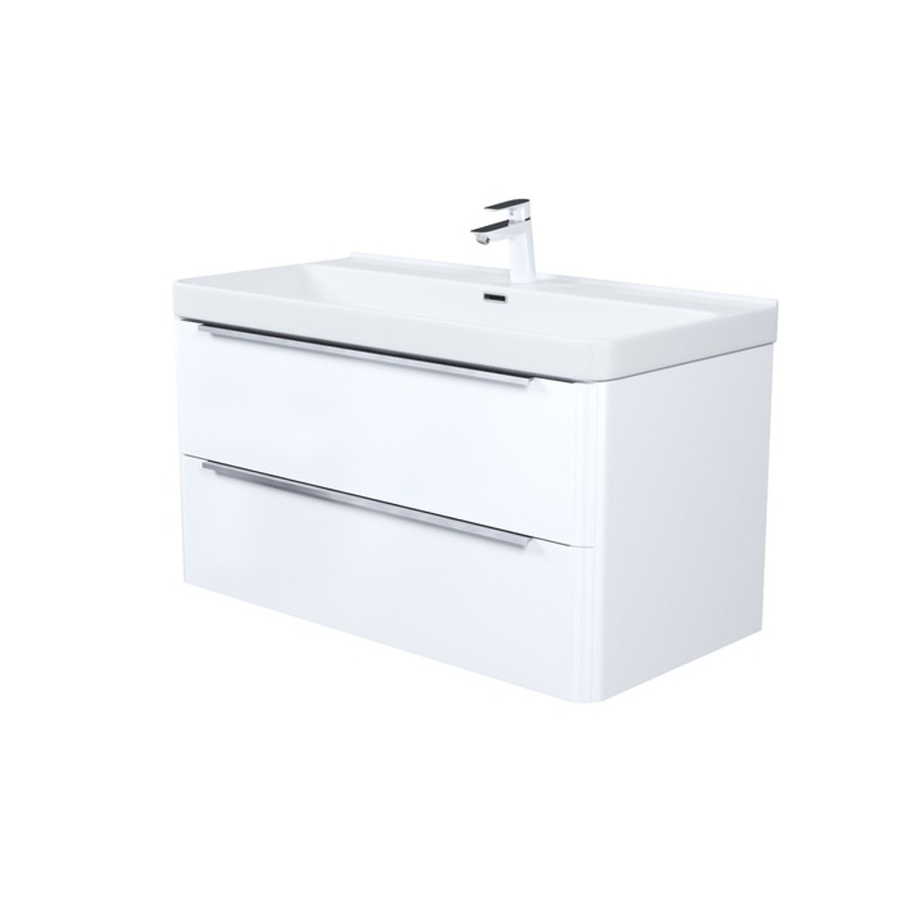 Тумба с умывальником IDDIS Cloud X, подвесная, 100 см, белый, CLX10W0i95K