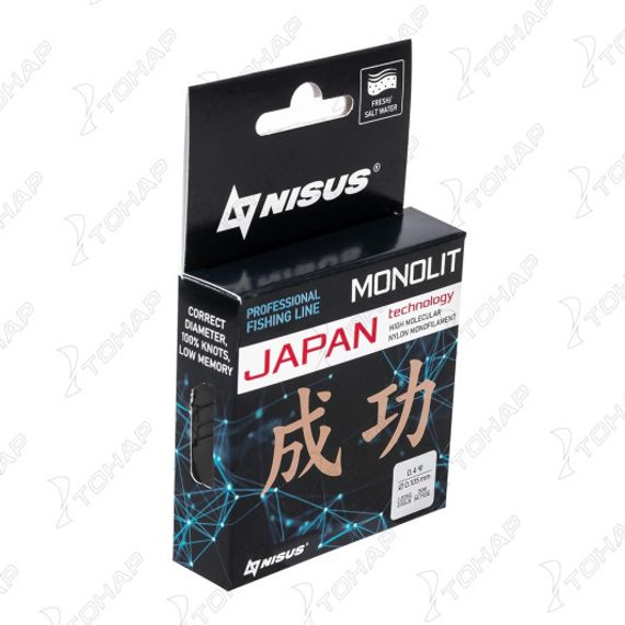Леска MONOLIT 0,105mm/50m Nylon Transparent (N-MO-0.105-50) Nisus