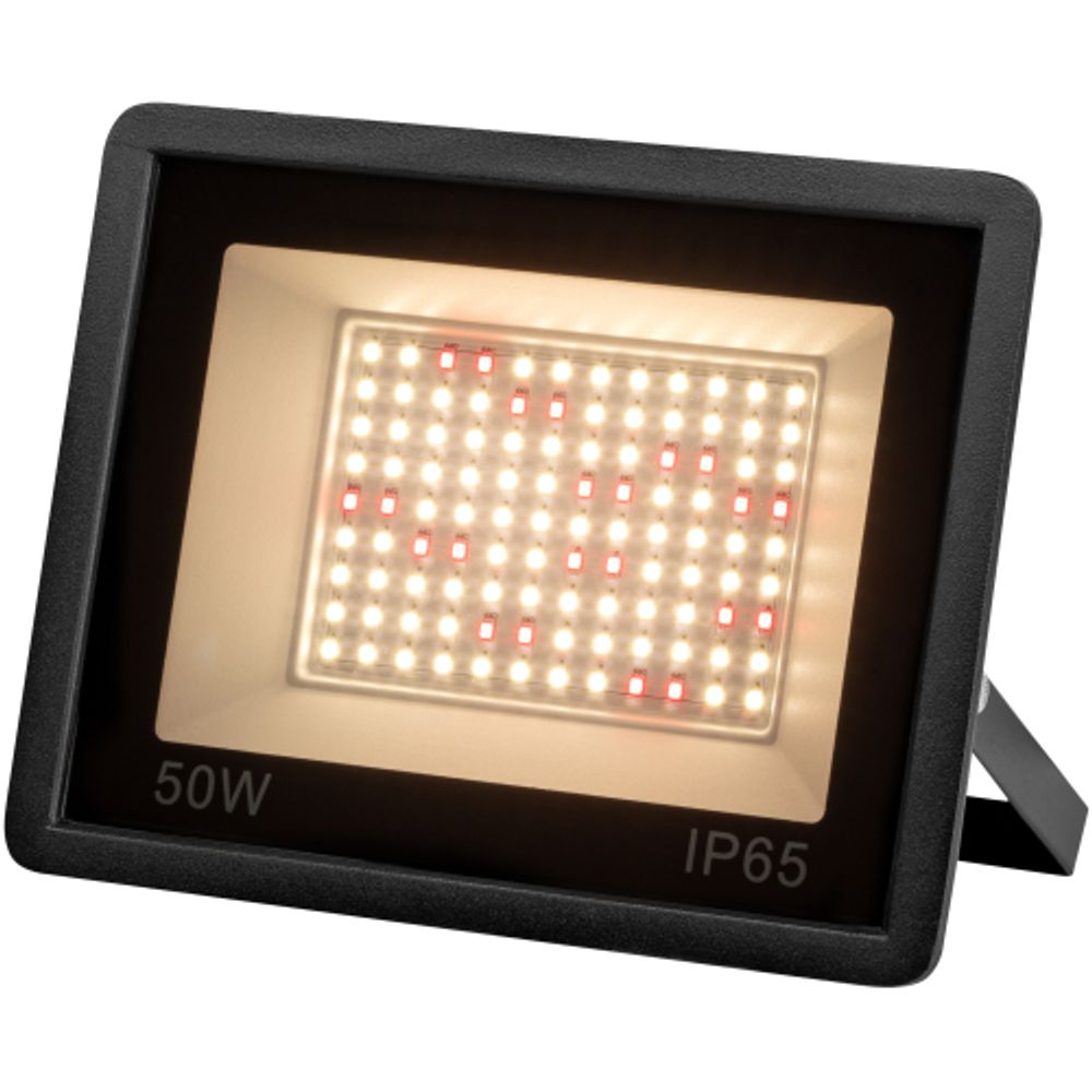 Фитопрожектор для растений светодиодный ЭРА FITO-50W-Ra90-LED для цветения и плодоношения полного спектра 50 Вт | Фито прожекторы