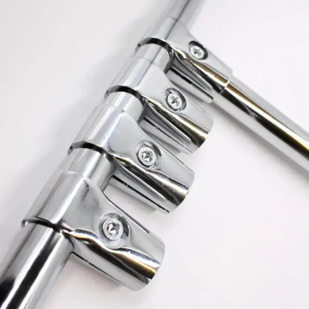 Соединитель двух труб к системе Joker 25 мм (КОМПЛЕКТ 2ШТ) UNO-1. Крепёж Т-образный к трубе хромированной диаметром 25мм. Джокер R-42 M