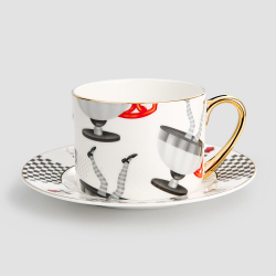 Чайная пара Farforite «Алиса / В стране чудес» 250 мл в подарочной коробке