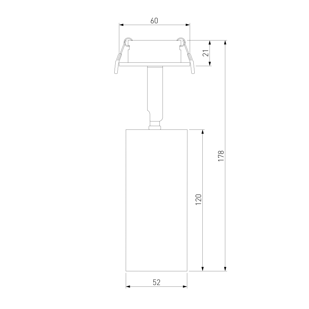 Встраиваемый поворотный светодиодный светильник Diffe 25052/LED