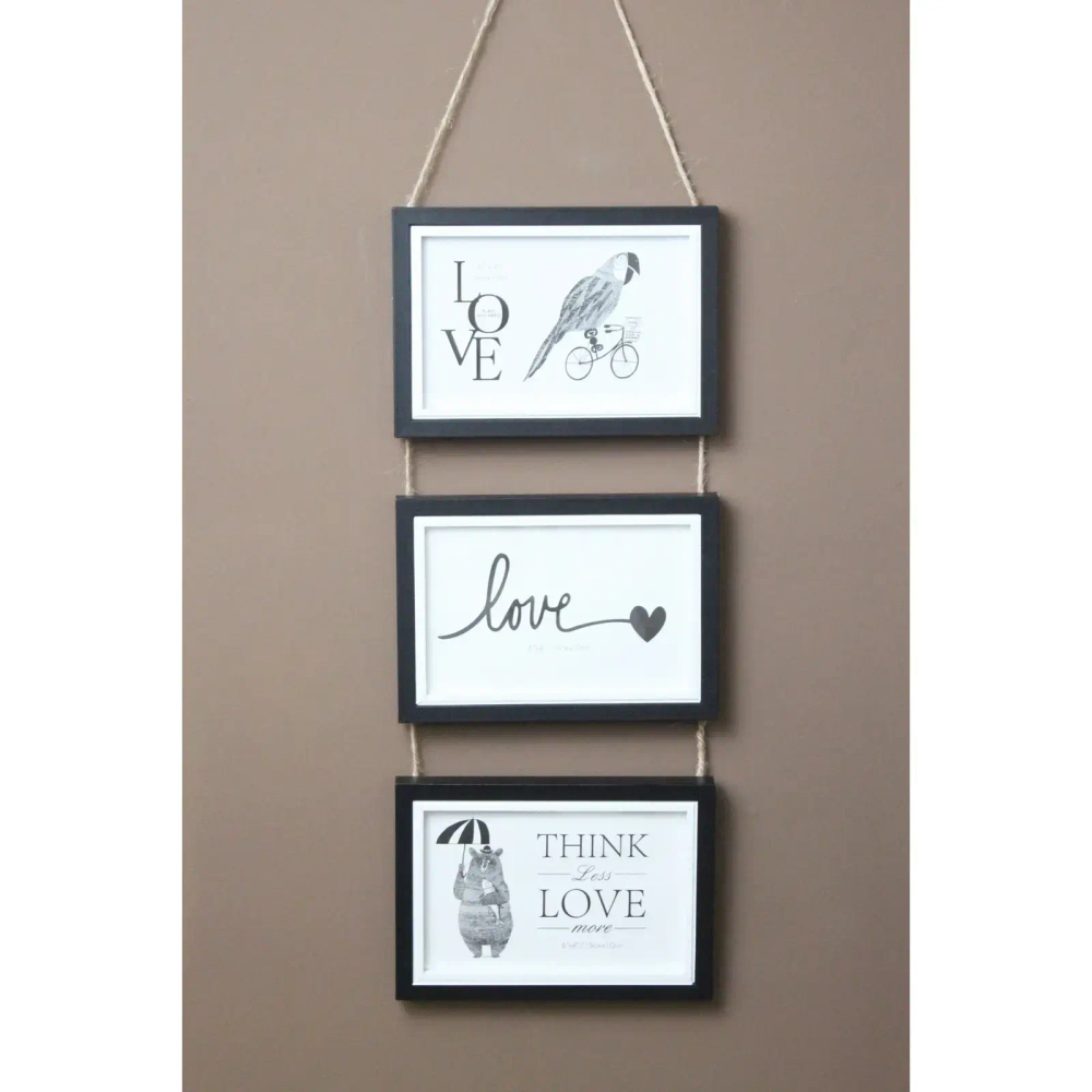 Фоторамка на 3 фото 10*15см «Maria» цвет черный