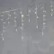 Светодиодная бахрома с колпачком 4,9 x 0,5 м тепло-белая с мерцанием белого диода 220В, 200 LED, провод прозрачный ПВХ, IP65 (PIL200BLWCAP-10-2WW)
