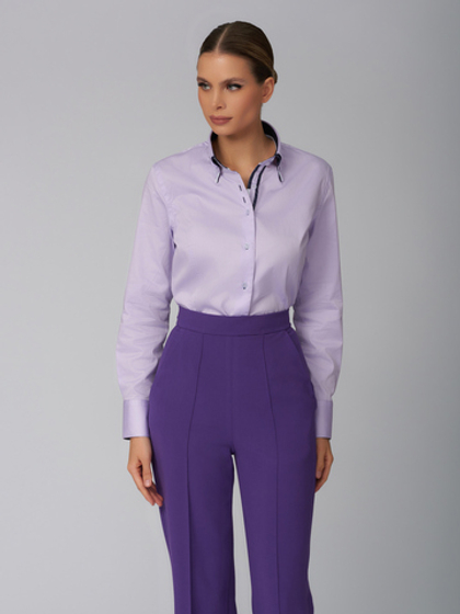 Рубашка приталенная с отделкой