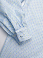 Рубашка с манжетами Голубая basic