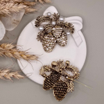 Брошь "Еловые шишки"