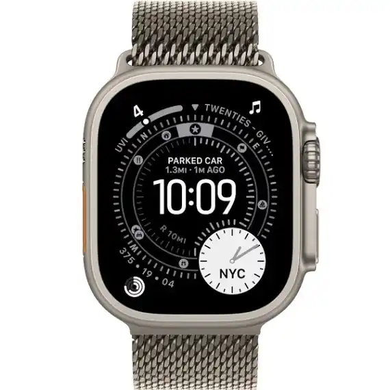 Apple Watch Ultra 3 (2025) GPS + Cellular, 49 мм, корпус из титана, ремешок Titanium Milanese Loop (S) цвета natural titanium (натуральный титан) MEWW4