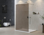 Душевая перегородка Cezares LIBERTA-L-2-120-120-BR-Cr профиль хром, стекло бронза