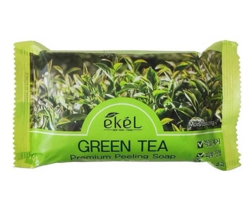 Ekel Косметическое пилинг-мыло для лица и тела с экстрактом зеленого чая Gree