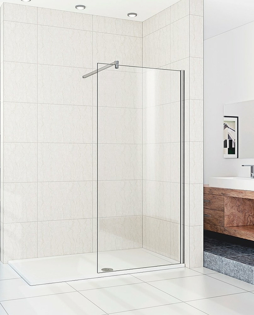 Душевая перегородка WeltWasser WW400 G-1 80 10000002937 профиль Хром стекло прозрачное