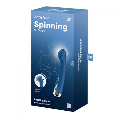 Синий вибратор для G-стимуляции Spinning G-Spot 1 - 17 см. (Цвет: синий)