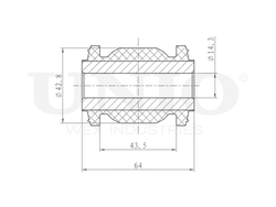 Сайлентблок передний переднего нижнего рычага UNIO RMP-20187