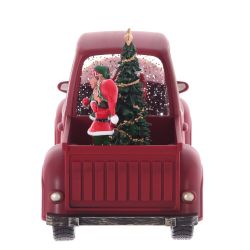GAEM Изделие декоративное "Дед Мороз на машине" (подсвет, вьюга, муз, AA х3 н/п +USB), L28 W12 H17 см