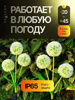 Светильник садовый уличный на солнечной батарее Фонарики садовые для дачи