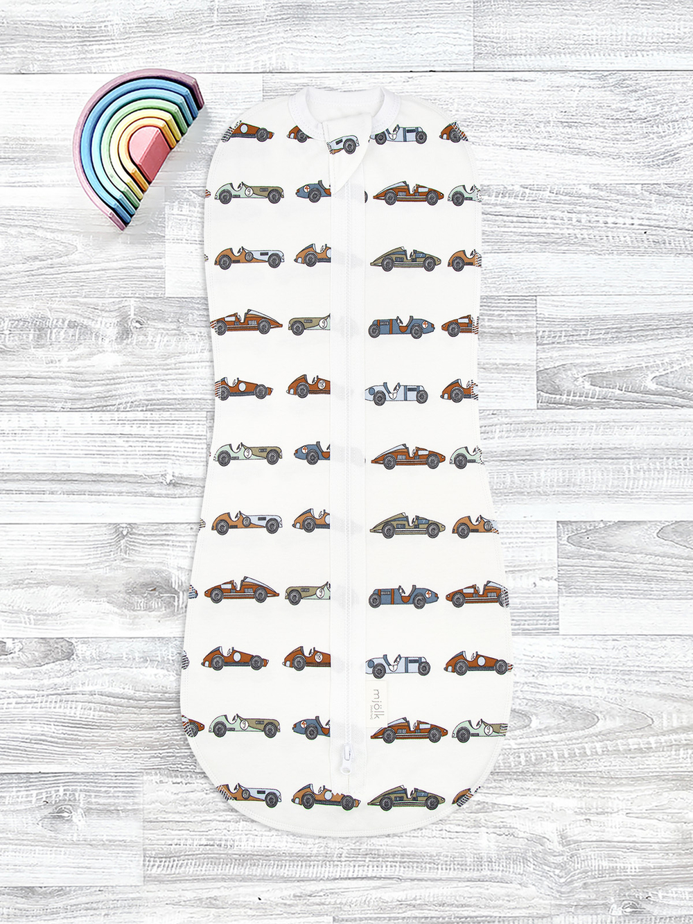 Пелёнка-кокон Mjölk Retro Cars, уценка