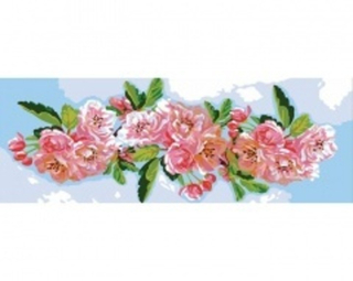 "Розовые розы"-9008 W канва с рисунком