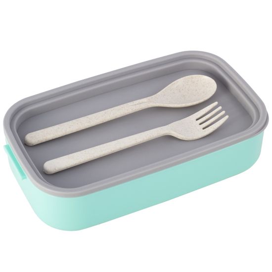 Ланч бокс двойной 1400 мл. Kamille KM 2134 пластик, нержавеющая сталь