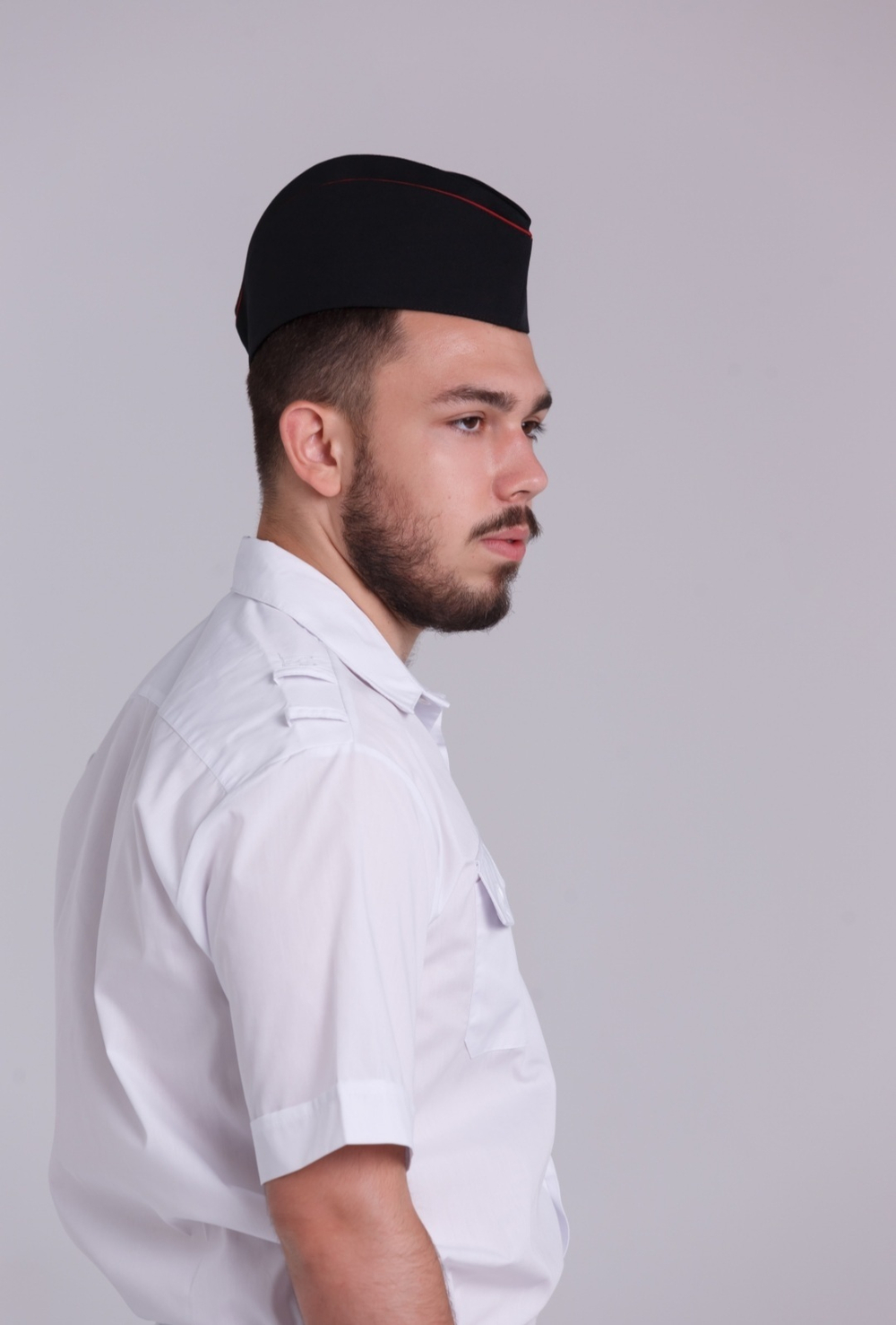 Рубашка форменная кадетская для кадетов казачья школьная детская белая короткий рукав хлопковая хлопок