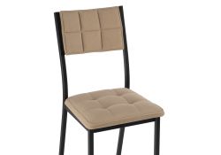 Стул на металлокаркасе Бекал латте / черный матовый