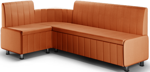 Кухонный уголок со спальным местом Каприччио 022 кожзам оранжевый дерево