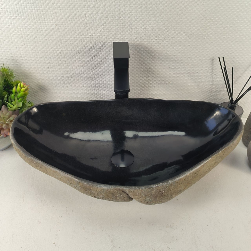 Каменная раковина из речного камня RS-05454 (62*33*15) 0863 из натурального камня