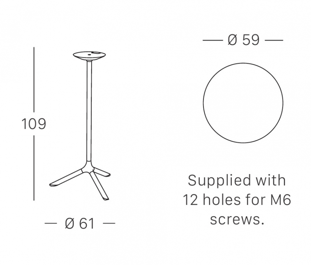Стол ламинированный барный складной Scab Design Tripe Folding, антрацит, белый мрамор Каррара