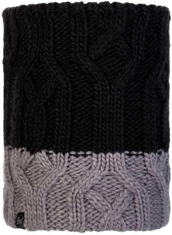 Вязаный шарф-труба с флисом детский Buff Neckwarmer Knitted Polar Ganbat Black Фото 1