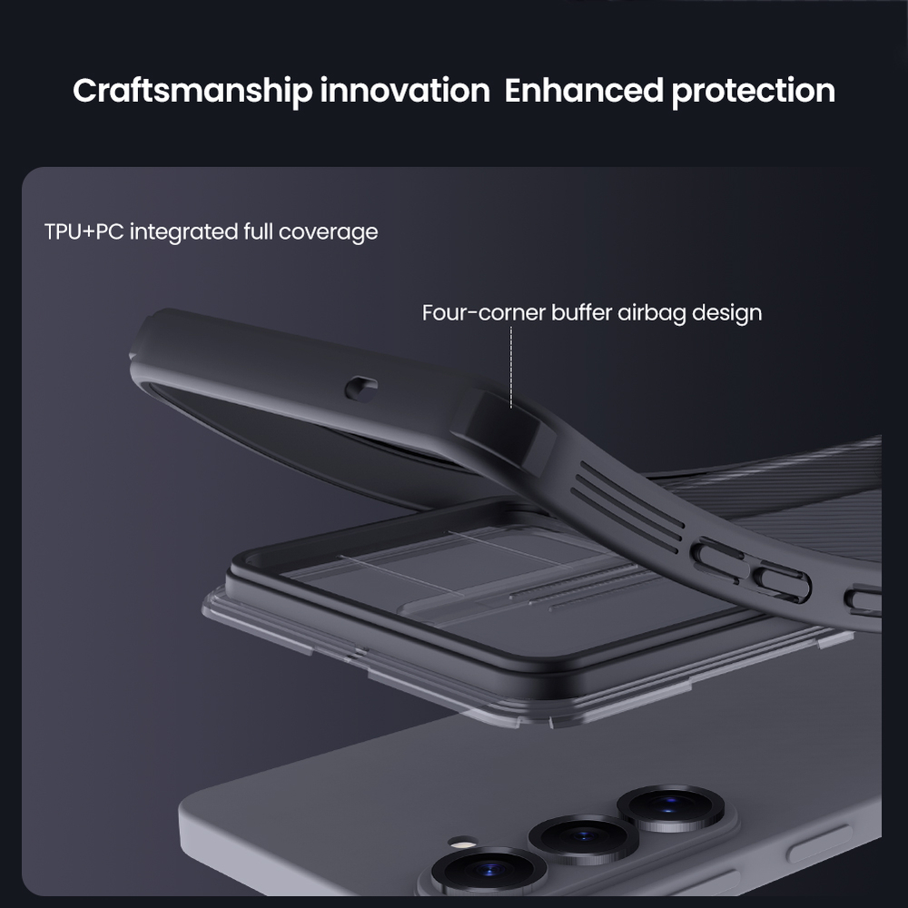 Чехол прозрачный тонированный для Samsung Galaxy S26, серия CamShield Pro (защитная сдвижная шторка для камеры) от Nillkin