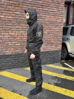 Костюм горка 6 флис / осень-зима / черный мультикам