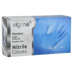 Перчатки одноразовые SIGMA нитрил Light M синие 100 шт/уп 10 уп/кор