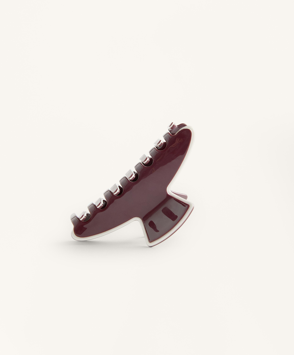 OYSHO Большая заколка для волос Piping, бордовый